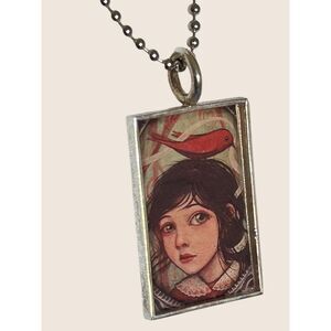 🕊️ VTG KELLY VIVANCO x CLASSIC HARDWARE "WHITE RIBBON" BIRD GIRL BIG EYES Y2K